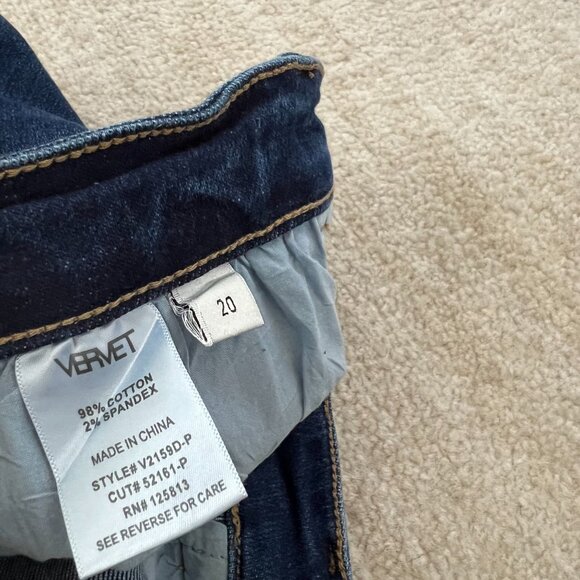 Vervet Emerson Blue Raw Hem Crop Skinny Jeans 20 - Picture 2 of 11